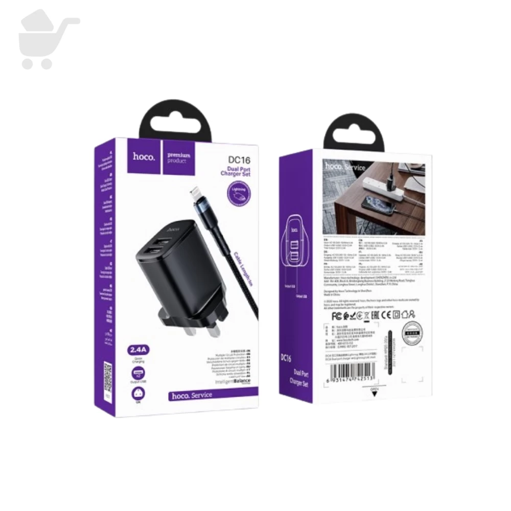 Lightning Dual Port Charger Set - DC16 - UK