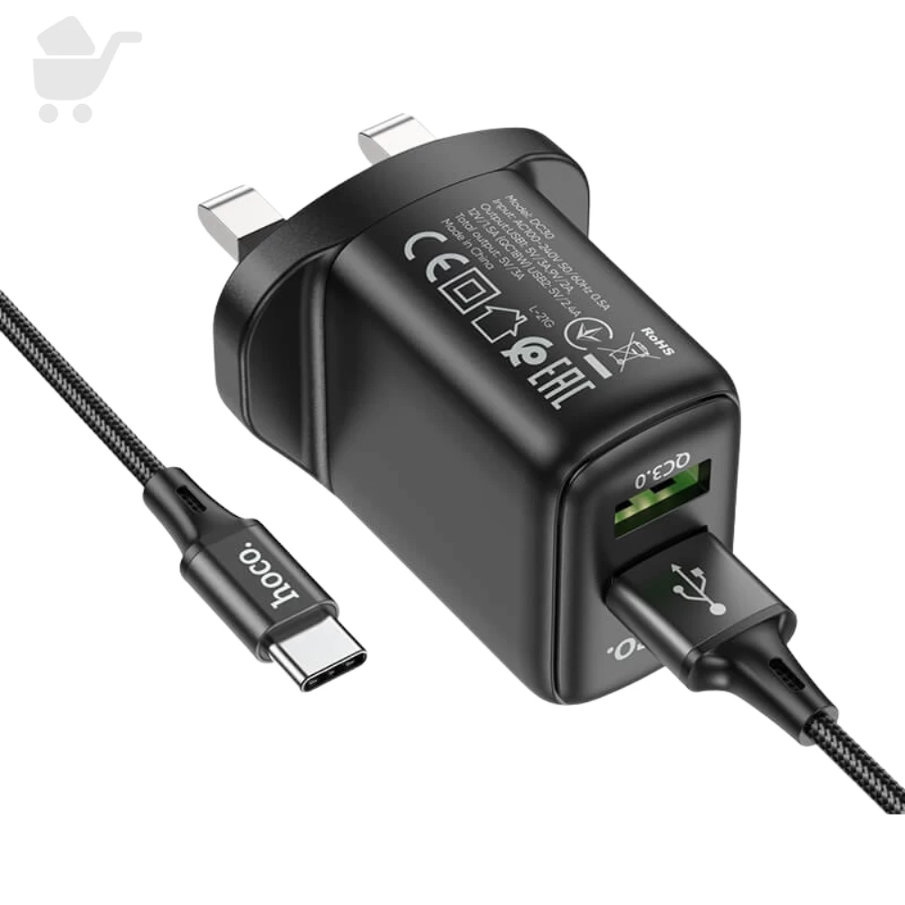 Dual Port Charger Set - DC30 - Type-C (UK)