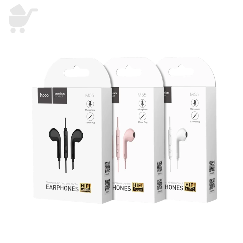 Wire-Controlled Earphones With Mic - M55