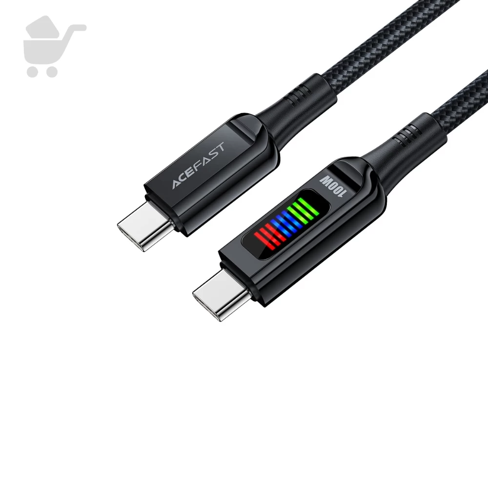 Zinc Alloy Charging Data Cable With Display USB-C To USB-C - C7-03