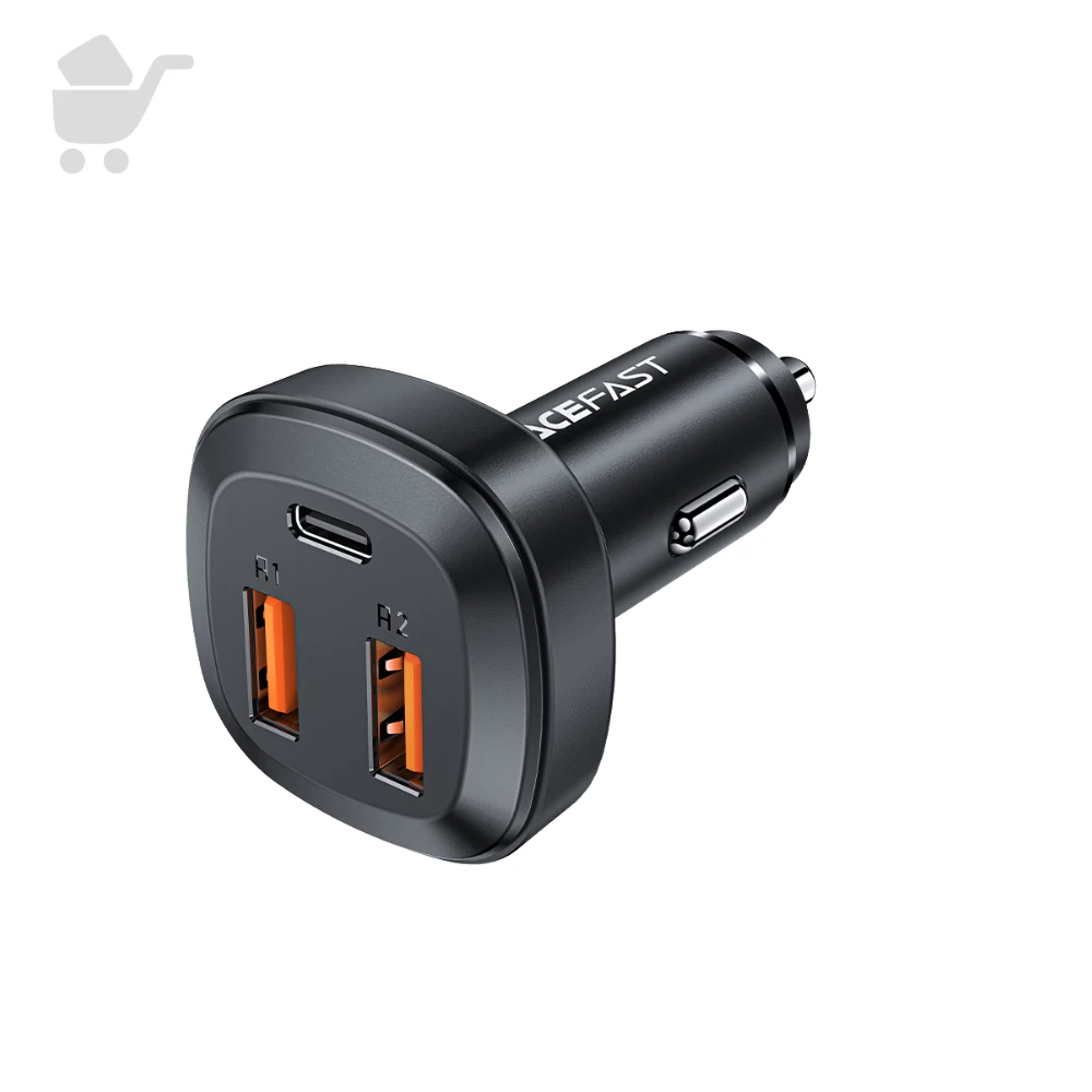 Car Charger Three Port  Metal - B9 66W(2USB-A+USB-C)