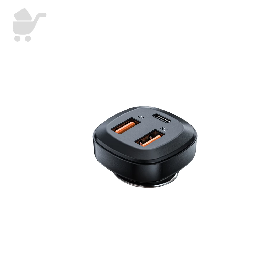 Car Charger Three Port  Metal - B9 66W(2USB-A+USB-C)