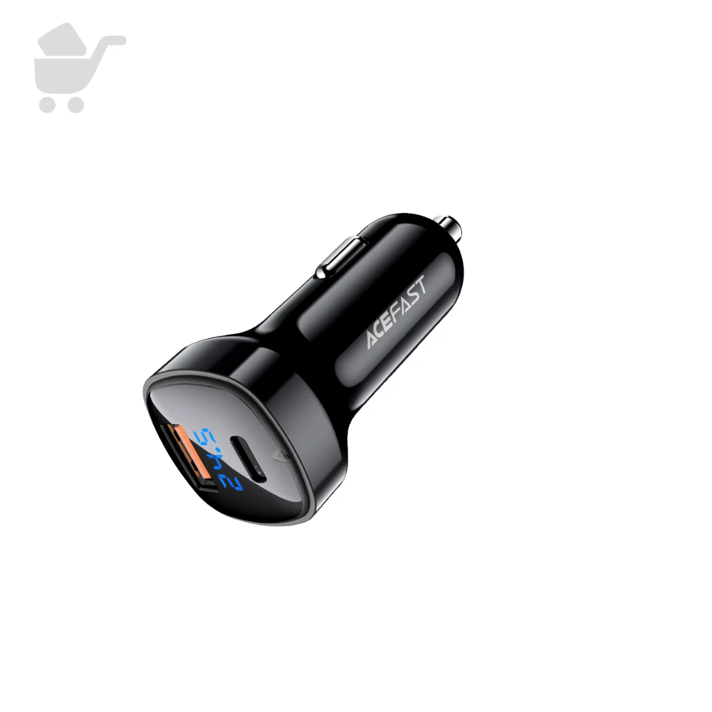 Car Charger Dual Port Digital Display-B4 66W(USB-C+USB-A)