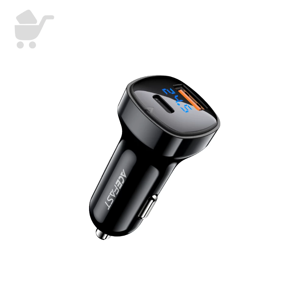 Car Charger Dual Port Digital Display-B4 66W(USB-C+USB-A)