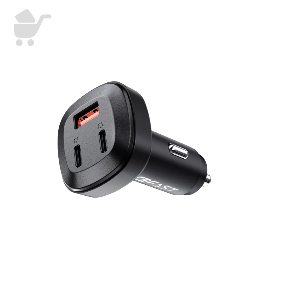 Car Charger Three-Port Metal -B3 66W(USB-C+USB-C+USB-A)