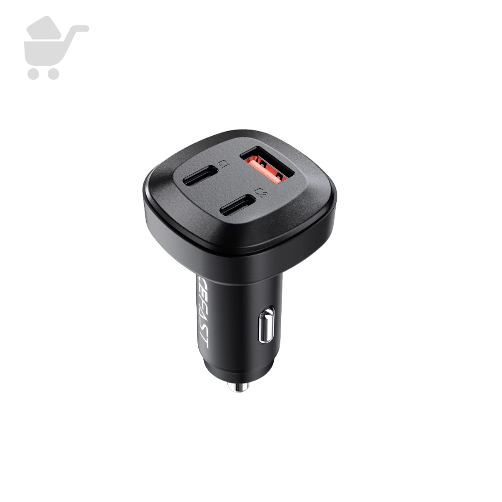 Car Charger Three-Port Metal -B3 66W(USB-C+USB-C+USB-A)