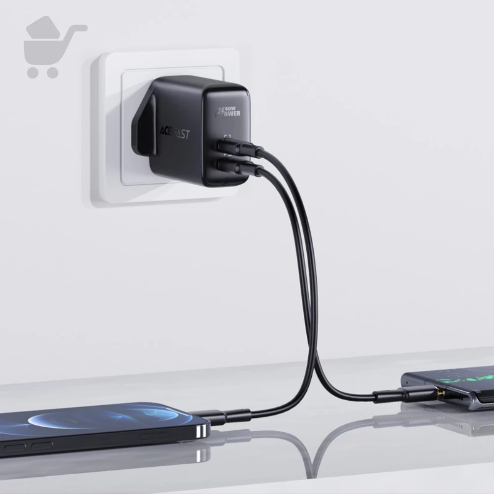 Dual Port Charger - A12 (USB-C+USB-C) (UK)