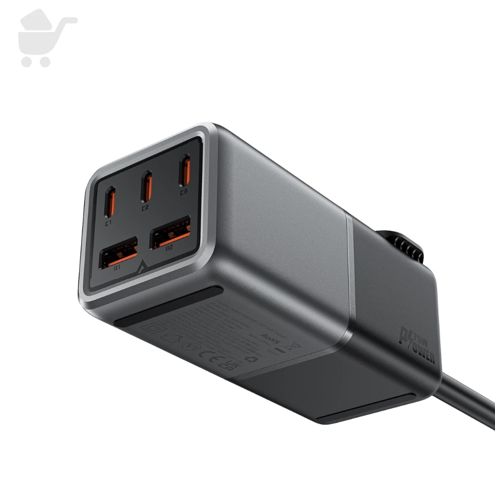 Desktop Charging Adapter - Z3 PD75W GaN (3*USB-C+2*USB-A) (UK)