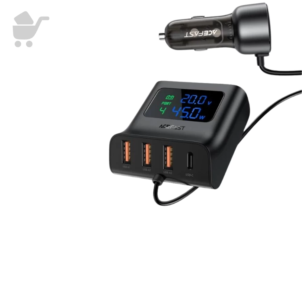 Car Charger Splitter With Digital Display - B11 (138W)